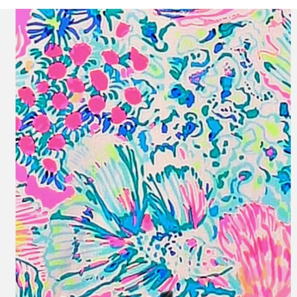 Lilly Pulitzer Miri Silk Caftan Dress Tiki Pink Gypsea Resort Mini - Picture 8 of 14